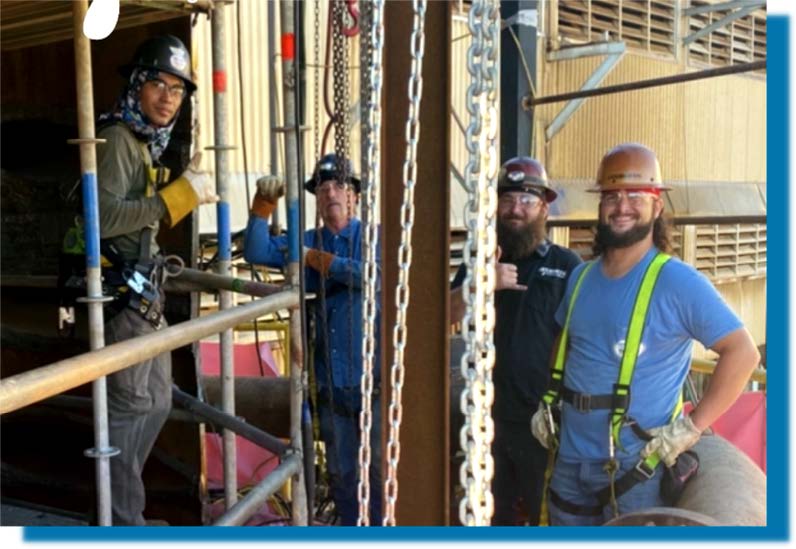 Liquid Metal Employees Smiling at a Jobsite